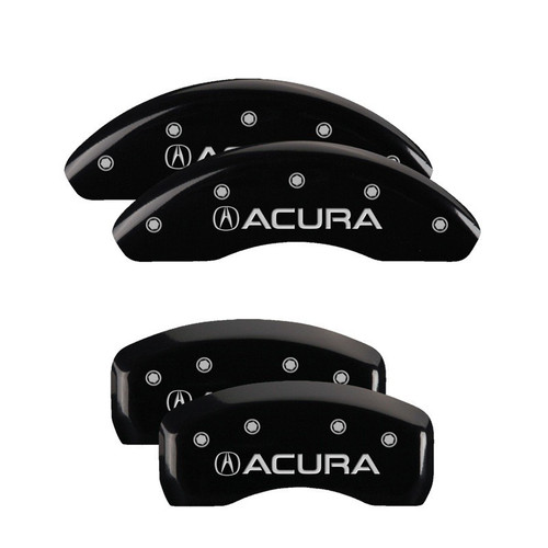 MGP 4 Caliper Covers Engraved Front & Rear Acura Black - 39004SACUBK