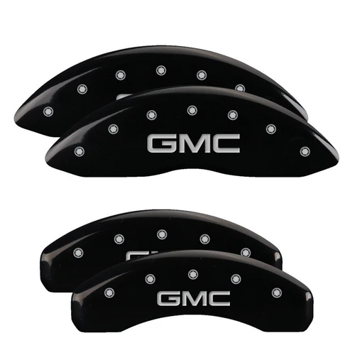 MGP 4 Caliper Covers Engraved Front & Rear GMC Black - 34014SGMCBK