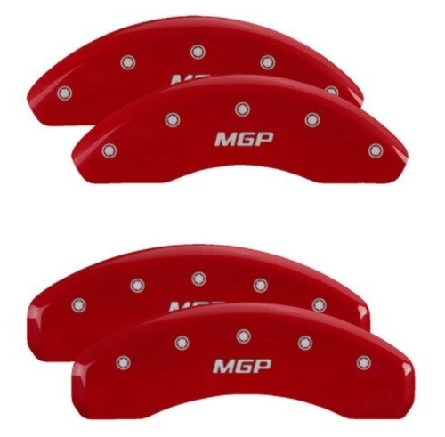 MGP 4 Caliper Covers Engraved Front & Rear MGP Red - 16239SRD
