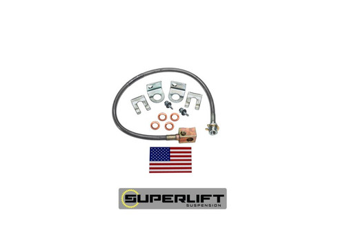 97-05 Jeep Wrangler TJ w/ 4-6in Lift Kit (Single) Bullet Proof Brake Hose - Superlift 91465