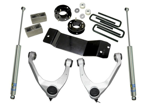 07-16 Chevy Silv 1500 4WD 3.5in Lift Kit w/ Cast Steel Control Arms & Bilstein Rear Shocks - Superlift 3700B