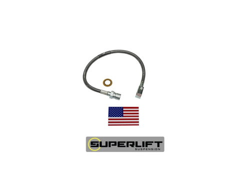 71-87 GM Pickup/71-91 Blazer/Suburban w/ 4-6in Lift Kit (Single) Bullet Proof Brake Hose - Superlift 91335
