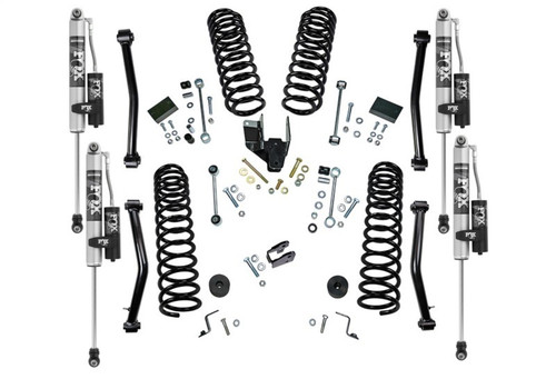 18-22 Jeep Wrangler JLU (NO Mojave) 4WD 4in Dual Rate Coil Lift Kit w/Fox 2.0 Res Shocks - Superlift K184FX