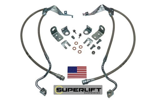 05-07 Ford F-250/F-350 w/ 4-8in Lift Kit (Pair) Bullet Proof Brake Hoses - Superlift 91520