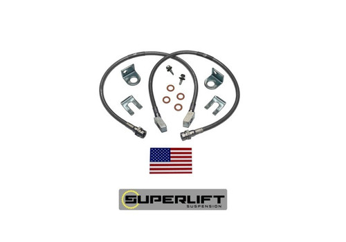 82-86 Jeep CJ w/ 2-4in Lift Kit (Pair) Bullet Proof Brake Hoses - Superlift 91415