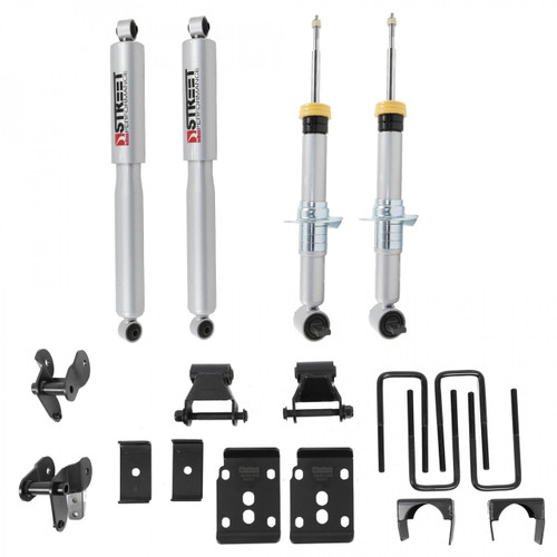 2021-2023 Ford F150 2WD  3.5/4.5" Adjustable Lowering Kit w/ Street Performance Shocks - Belltech 1050SP