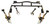 1964-1970 Ford Mustang Rear Bolt-On 4-Link System W/ Dbl Adj Bars - Ridetech 12087197