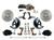 Power Front Kit W/  Drilled Rotors & Black Calipers - LEED Brakes BFC1002-M105X
