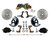 Power Front Kit W/  Drilled Rotors & Black Calipers - LEED Brakes BFC1002-M1A1X
