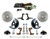 Power Front Kit W/ Drilled Rotors & Zinc Plated Calipers - LEED Brakes FC1002-K105X