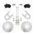 Rear Disc Brake Kit  W/ Drilled Rotors & Black Calipers - LEED Brakes BRC6003X