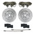 Front Kit W/ Drilled Rotors & Zinc Plated Calipers - LEED Brakes CC0001RKX