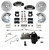 Power Front Kit W/ Drilled Rotors & Black Calipers - LEED Brakes BFC0008-W405X