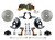 Power Front Kit W/ Drilled Rotors & Zinc Plated Calipers - LEED Brakes FC1002-M1A1X
