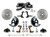 Power Front Kit W/ Drilled Rotors & Zinc Plated Calipers - LEED Brakes FC1002-N6B2X