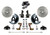 Manual 2" Drop Spindle Kit W/ Drilled Rotors & Zinc Plated Calipers - LEED Brakes FC1003-FA3X