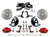 Power Front Kit W/  Drilled Rotors & Red Calipers - LEED Brakes RFC1002-N6B4X