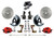 Manual Kit W/ 2" Drop Spindles Drilled Rotors & Red Calipers - LEED Brakes RFC1003-FA3X