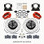 Wilwood Forged Dynalite-M Front Kit 11.30in 1 PC Rotor&Hub Drill-Red 1965-1969 Mustang Disc & Drum - 140-13476-DR