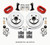 Wilwood Forged Dynalite-M Front Kit 11.00in 1 PC Rotor&Hub Red 67-69 Camaro 64-72 Nova Chevelle - 140-15272-R