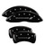 MGP 4 Caliper Covers Engraved Front & Rear With stripes/Dodge Black - 12001SDD3BK