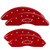 MGP 4 Caliper Covers Engraved Front & Rear Bowtie Red - 14008SBOWRD