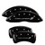 MGP 4 Caliper Covers Engraved Front & Rear With stripes/Challenger Black - 12001SCL1BK