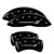 MGP 4 Caliper Covers Engraved Front & Rear With stripes/Charger Black - 12181SCH1BK