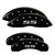 MGP 4 Caliper Covers Engraved Front & Rear Silverado style/SS Black - 14004SSS3BK