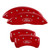 MGP 4 Caliper Covers Engraved Front & Rear Oval logo/Ford Red - 10222SFRDRD