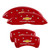 MGP 4 Caliper Covers Engraved Front & Rear Chevy racing Red - 14231SBRCRD