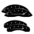 MGP 4 Caliper Covers Engraved Front & Rear With stripes/Durango Black - 12043SDGOBK