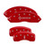 MGP 4 Caliper Covers Engraved Front Lincoln Engraved Rear Star logo Red - 36018SLC1RD