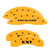 MGP 4 Caliper Covers Engraved Fr Escalade Rear EXT Yellow - 35014SEXTYL