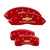 MGP 4 Caliper Covers Engraved Front & Rear Chevy racing Red - 13007SBRCRD