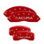 MGP 4 Caliper Covers Engraved Front & Rear Acura Red - 39001SACURD