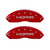 MGP Front set 2 Caliper Covers Engraved Front MOPAR Red - 42009FMOPRD