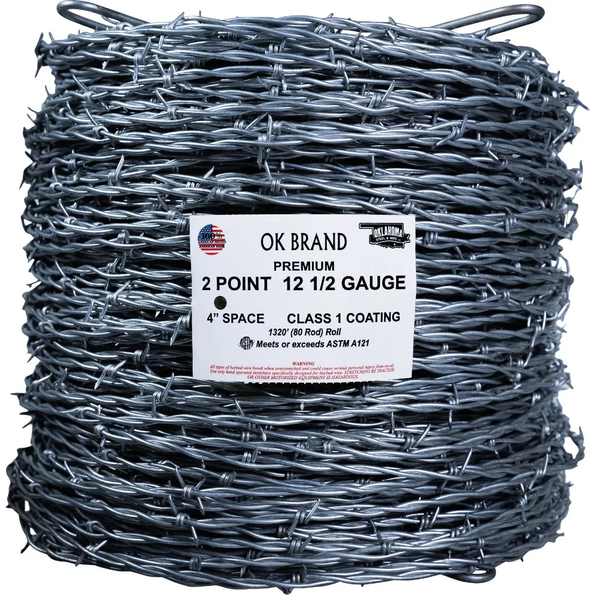 OK 2PT 4" BARB WIRE