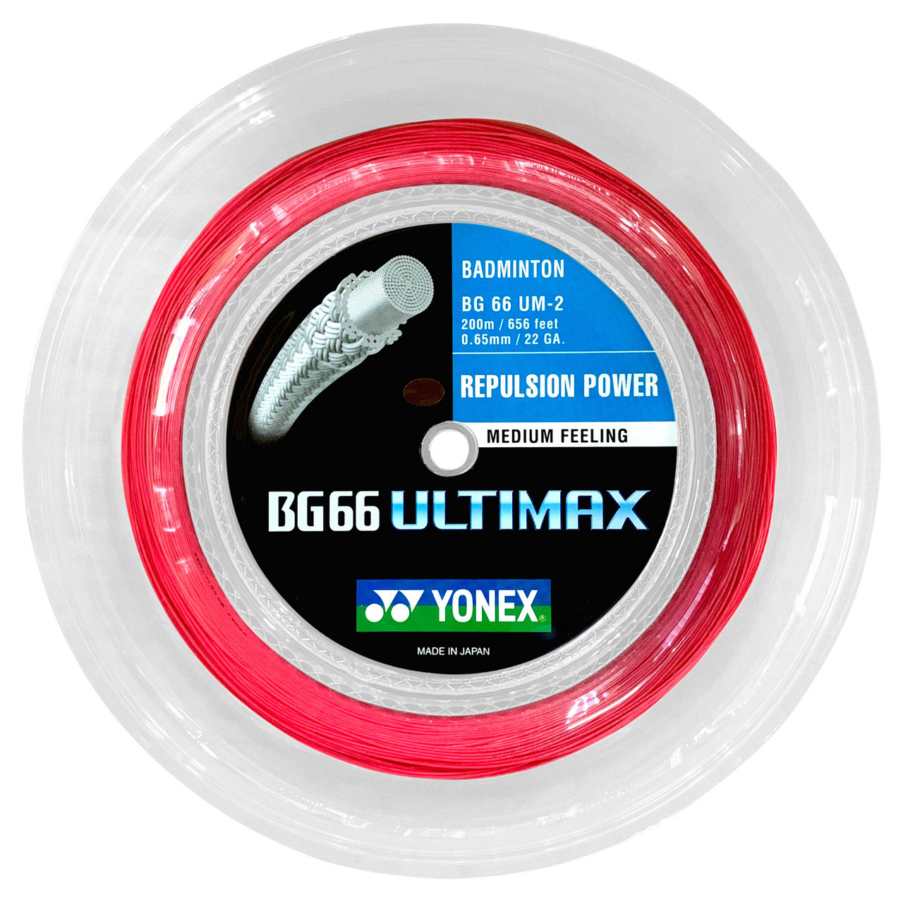Yonex BG66 Ultimax 0.65mm Badminton Strings 200M Reel 