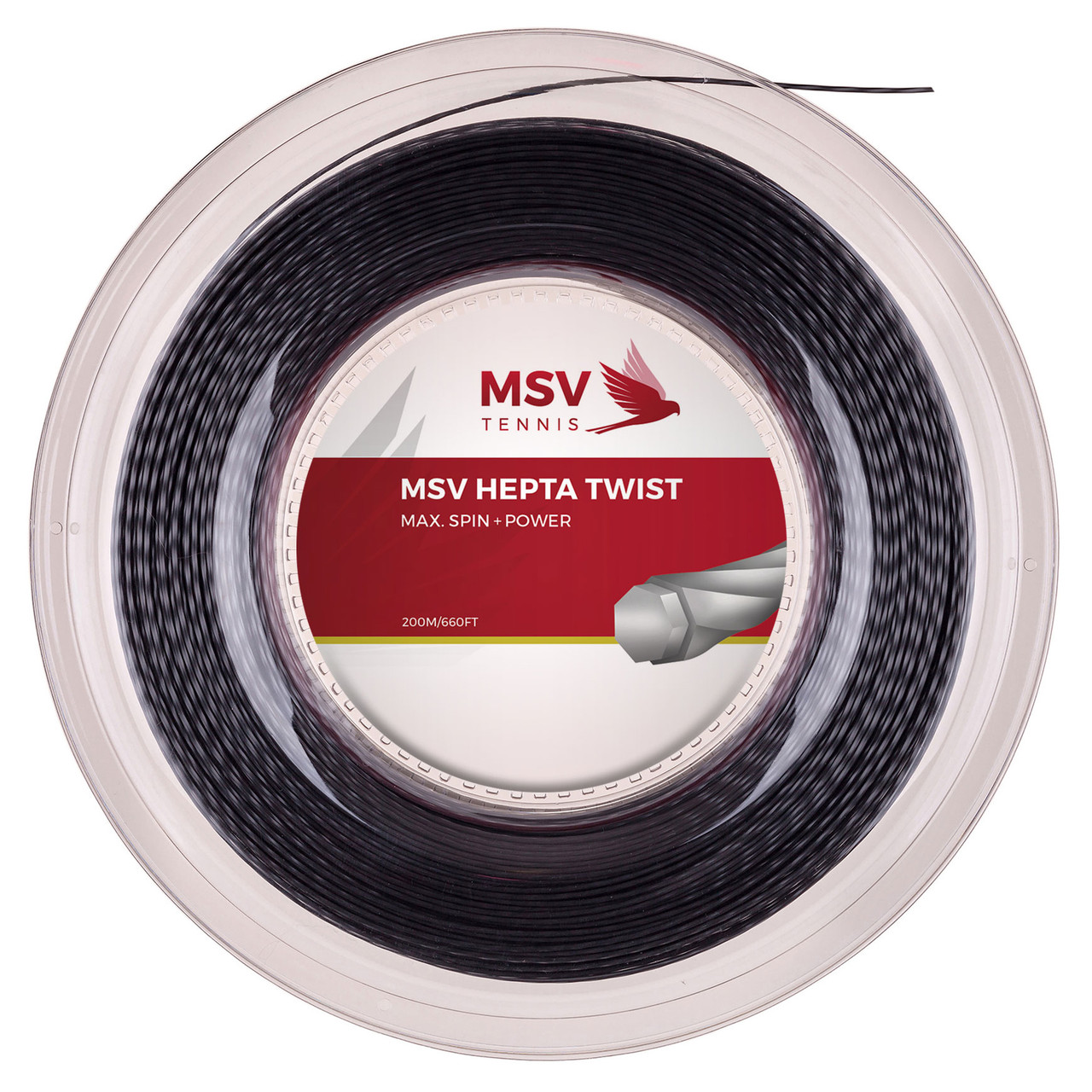 16L MSV Focus Hepta-Twist Tennis String Set 1.25mm Black