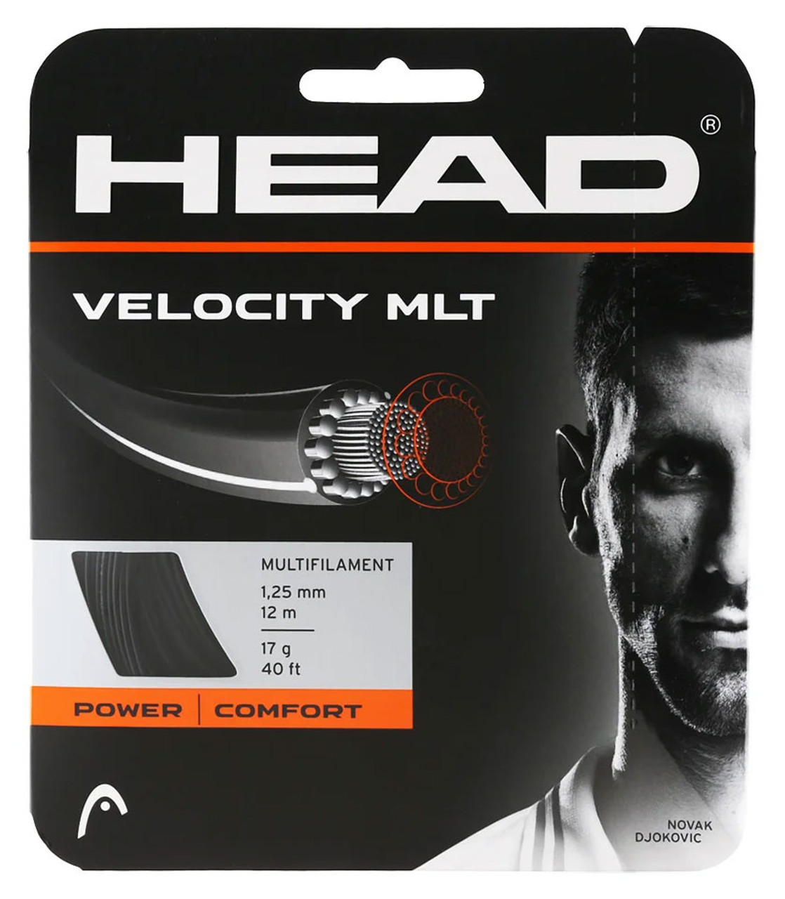 6 Sets Head Velocity MLT 16 Gauge 1.30 Tennis String Natural 