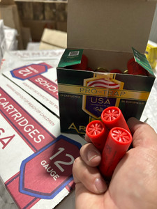 ARMUSA 12GA. PRO-TRAP USA (1 OZ.) #7.5 (1 BOX OF 25 SHELLS) FROM $9.49 + FREE SHIPPING ARMUSA 12GA. PRO-TRAP USA (1 OZ.) #7.5 (1 BOX OF 25 SHELLS) FROM $9.49 + FREE SHIPPING
