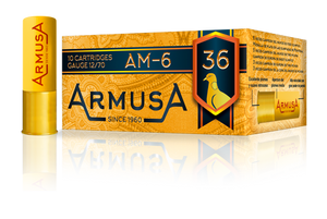 ARMUSA 12GA. AM-6 PICHON (1 1/4 OZ.) #7.5 OR #8 (1 CASE OF 200 SHELLS) FROM $160 + FREE SHIPPING ARMUSA 12GA. AM-6 PICHON (1 1/4 OZ.) #7.5 OR #8 (1 CASE OF 200 SHELLS) FROM $160 + FREE SHIPPING
