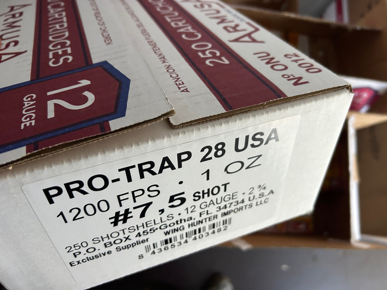 ARMUSA PRO-TRAP USA (1 OZ.) #7.5 (1 CASE OF 250 SHELLS) FROM $95 + FREE SHIPPING