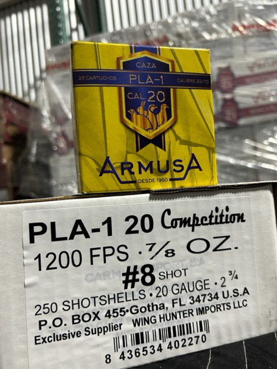 ARMUSA 20 GAUGE PLA-1 (7/8 OZ) #7.5 (1 CASE OF 250 SHELLS) FROM $99 + FREE SHIPPING