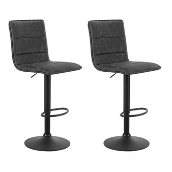 2x Kitchen Bar Stools Gas Lift Bar Stool Chairs Swivel Vintage Coated Legs