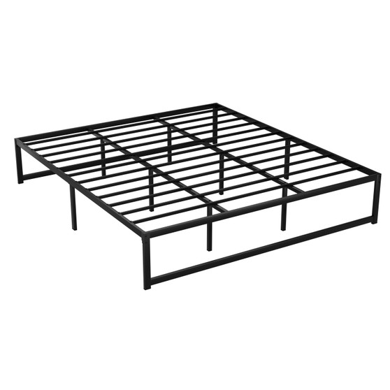 Artiss Bed Frame Metal Platform King Size Bed Base Mattress Black TINO