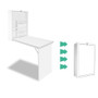 Artiss Foldable Desk with Bookshelf - White Stable?Quality Superior?Material