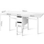 Artiss Sturdy Gateleg Design Extendable Folding Dining Table White