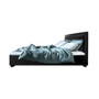 Artiss Bed Frame Gas Lift Base With Storage Black Leather Tiyo Collection